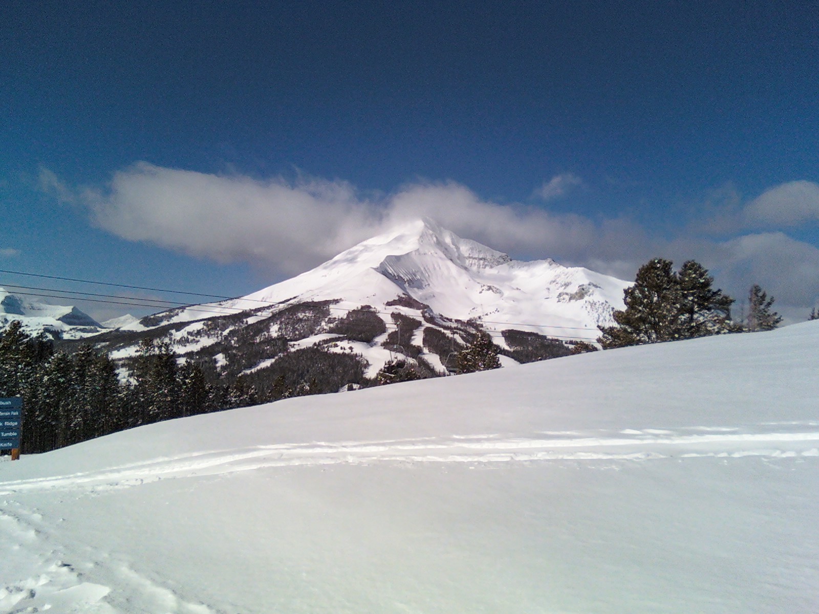 Lone Peak rising over Big Sky, Montana